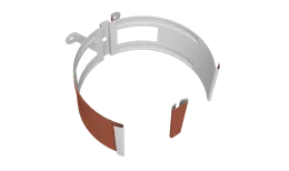 Крепление трубы круглой на дерево Vortex Проект 146мм RAL 8004 терракота