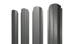 Штакетник П-образный А фигурный 0,45 PE RAL 7005 мышино-серый