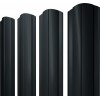 Штакетник Круглый фигурный Grand Line 0,5 Drap RAL 7016 антрацитово-серый