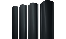 Штакетник Круглый фигурный Grand Line 0,5 Drap RAL 7016 антрацитово-серый