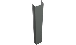 Крепежная планка нижняя для забора жалюзи Техас Grand Line 0,45 ПЭ RAL 7005 мышино-серый (1,8м)