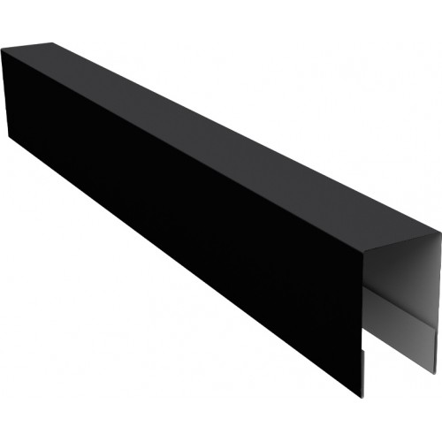 Планка боковая для забора из сайдинга Квадро Брус, Корабельная Доска, ЭкоБрус новый Grand Line 0,45 ПЭ RAL 9005 черный (3м)