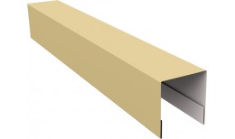 Планка боковая для забора из сайдинга Блок-хаус новый Grand Line 0,45 ПЭ RAL 1014 слоновая кость (2,06м)