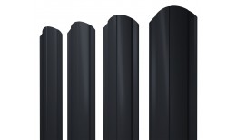 Штакетник Круглый фигурный 0,45 PE RAL 7024 мокрый асфальт