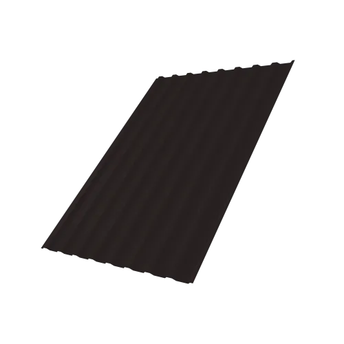 Профнастил С20B 0,5 Satin Matt RAL 9005 черный DRIP