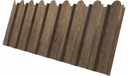 Профнастил С20B фигурный Grand Line 0,45 Print Elite White Wood TwinColor