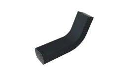 Колено трубы гофрированное Vortex Lite Matt 76х102мм RAL 7016 антрацитово-серый