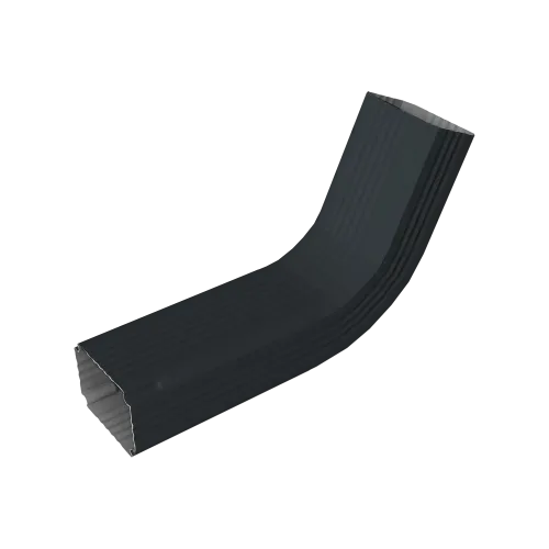 Колено трубы гофрированное Vortex Lite Matt 76х102мм RAL 7016 антрацитово-серый