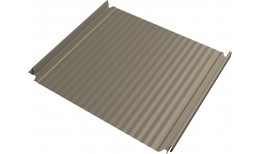 Кликфальц Double Pro Гофр Grand Line 0,45 Drap ТХ с пленкой на замках RAL 1015 светлая слоновая кость