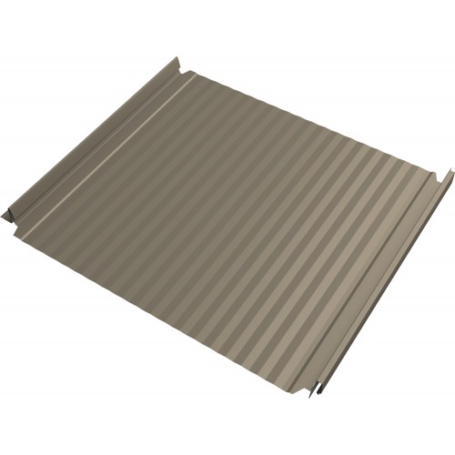 Кликфальц Double Pro Гофр Grand Line 0,45 Drap ТХ с пленкой на замках RAL 1015 светлая слоновая кость