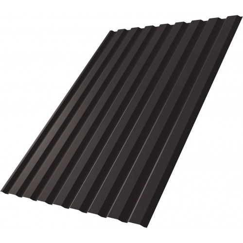 Профнастил С20A Grand Line 0,45 PE с пленкой RR 32 темно-коричневый