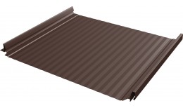Кликфальц Про Гофр Grand Line 0,45 Drap TwinColor с пленкой на замках RAL 8017 шоколад