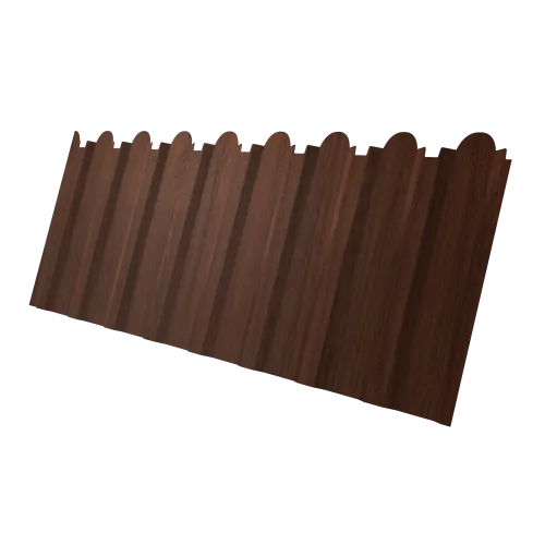 Профнастил C20B фигурный 0,45 Print Elite Choco Wood TwinColor