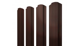Штакетник Прямоугольный фигурный 0,45 PE RAL 8017 шоколад