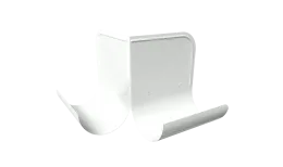 Ограничитель перелива угловой Grand Line 125/90 RAL 9003 сигнальный белый