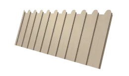 Профнастил С8A v02 фигурный Grand Line 0,45 PE RAL 1015 светлая слоновая кость