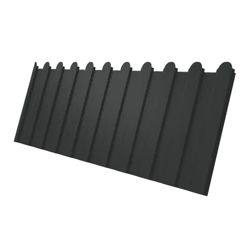 Профнастил С8A v02 фигурный Grand Line 0,5 Satin RAL 7016 антрацитово-серый