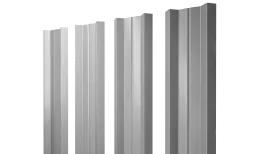 Штакетник М-образный А с прямым резом 0,4 PE RAL 7004 сигнальный серый