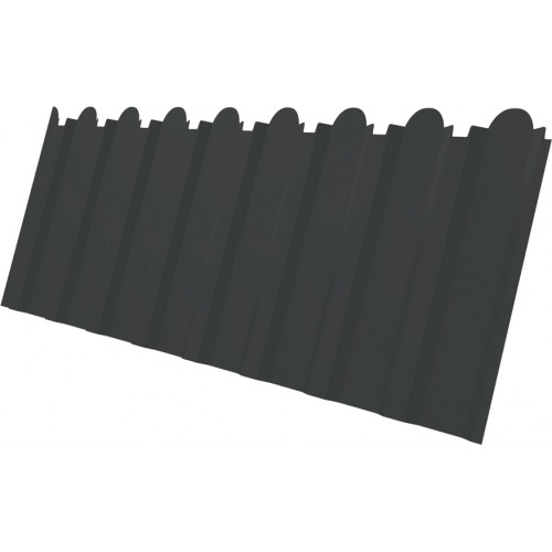 Профнастил С20B фигурный Grand Line 0,5 Satin Matt TX RAL 7016 антрацитово-серый