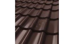 Металлочерепица СМ Классик CORUNDUM50® RAL 8017 (шоколадно-коричневый) 0.50