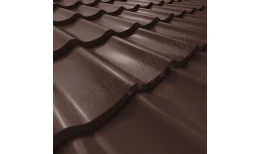 Металлочерепица СМ Классик CORUNDUM50® RAL 8017 (шоколадно-коричневый) 0.50