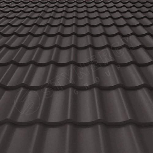 Металлочерепица СМ Классик GreenCoat Pural BT® матовый RR32 (серо-коричневый) 0.50