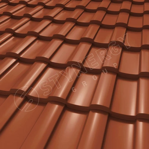 Металлочерепица Stella CORUNDUM50® RAL 8004 (медно-коричневый) 0.50