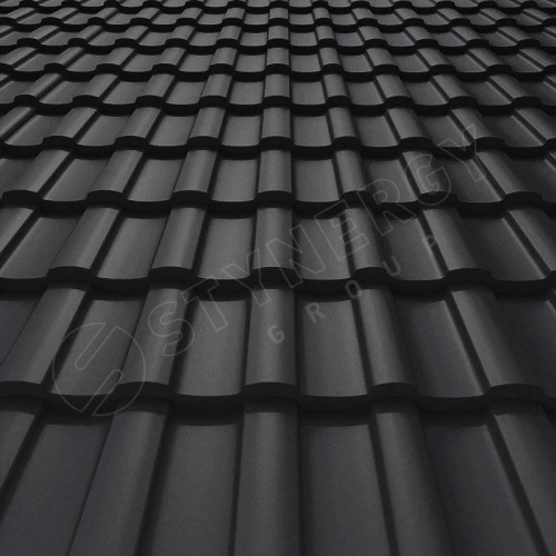Металлочерепица Stella Rooftop Бархат® RAL 9005 (глубокий черный) 0.50
