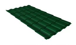 Металлочерепица кредо 0,5 Satin RAL 6005 зеленый мох