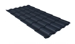Металлочерепица кредо 0,5 Satin RAL 7024 мокрый асфальт