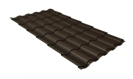 Металлочерепица кредо 0,5 Satin RR 32 темно-коричневый