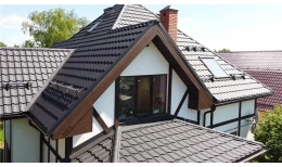 Металлочерепица квинта плюс 0,5 Rooftop Бархат RAL 9005 черный