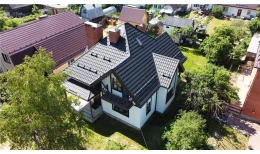 Металлочерепица квинта плюс 0,5 Rooftop Бархат RAL 9005 черный