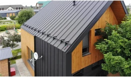 Кликфальц Pro Grand Line 0,5 PurLite Matt с пленкой на замках RAL 7024 мокрый асфальт