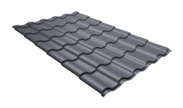 Металлочерепица кредо 0,5 Satin RAL 9006бело-алюминиевый