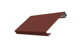 Ламель лицевая 125 жалюзи Texas 0,5 Satin с пленкой RAL 3009 оксидно-красный