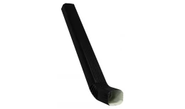 Труба прямоугольная с коленом Vortex Matt 3м RAL 9005