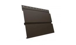 Квадро брус 0,5 GreenCoat Pural BT с пленкой RR 32 темно-коричневый (RAL 8019 серо-коричневый)