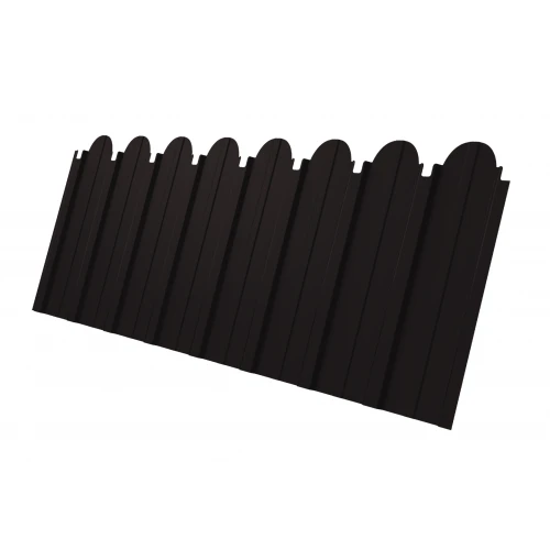 Профнастил C10A фигурный 0,5 Satin Matt RAL 9005 черный