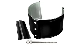 Кронштейн трубы на кирпич Optima 90мм RAL 9005 черный