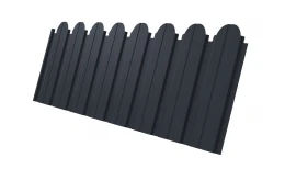 Профнастил C10B фигурный 0,5 Satin Matt TX RAL 7024 мокрый асфальт