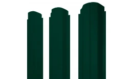 Штакетник П-образный А фигурный 0,4 PE RAL 6005 зеленый мох