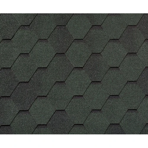 RoofShield черепица Фемили Эко Лайт Стандарт (3м2) Зеленый с оттенением
